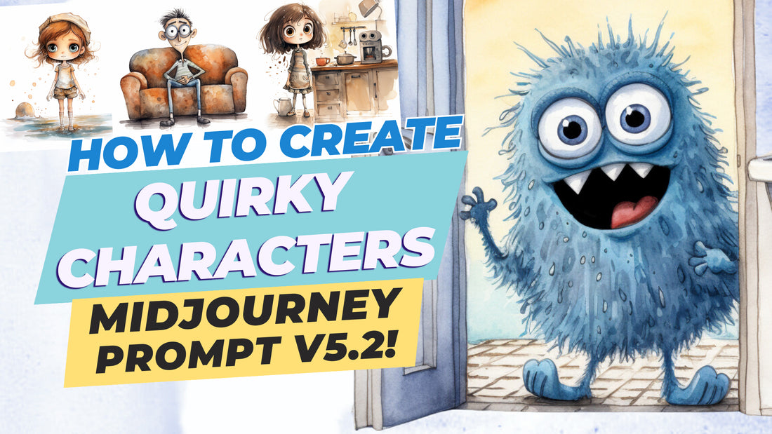 How to create characters in Midjourney, Prompt Examples Midjourney, quirky children's book character