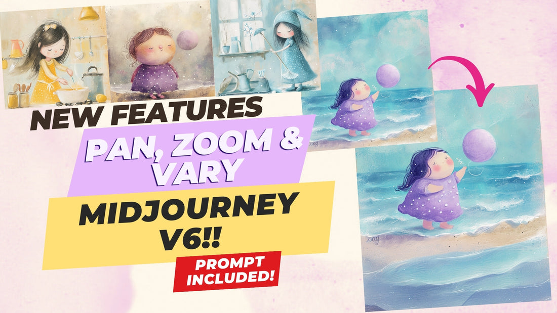 Midjourney v6 Prompting, How to use Pan, Zoom, Vary Region, New features Midjourney v6