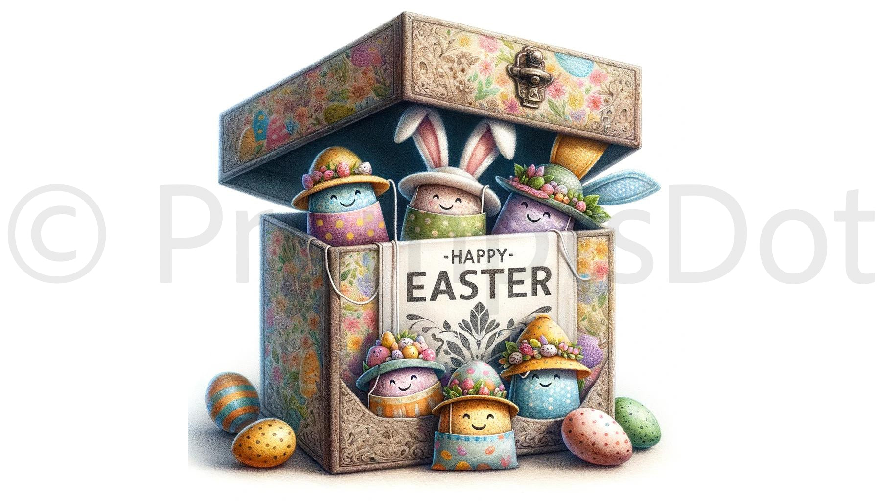 Easter box clipart