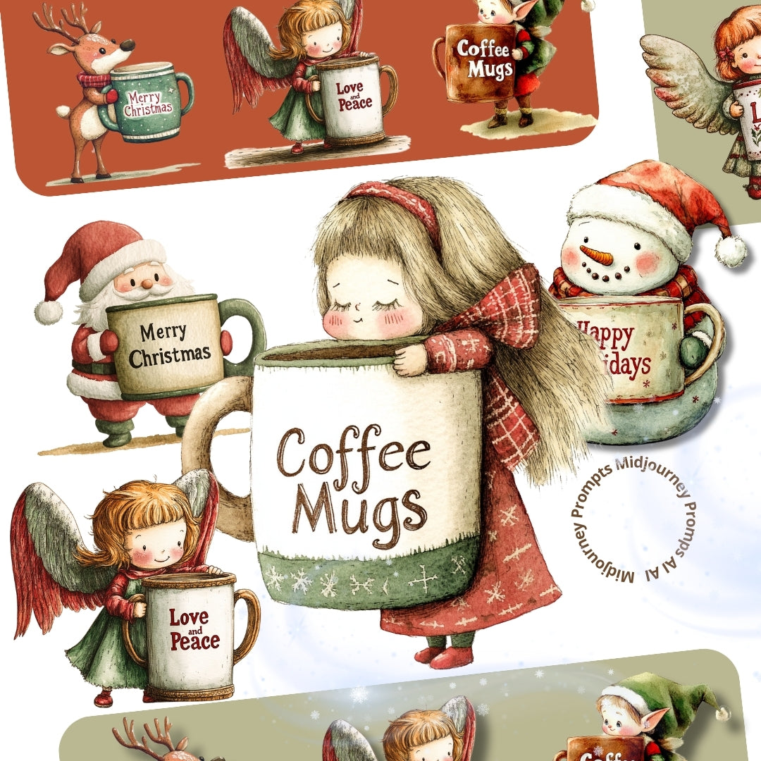 Cute Guide.pdf Midjourney Guide PDF For Cute Hand Drawn Christmas Characters – mydotprompt