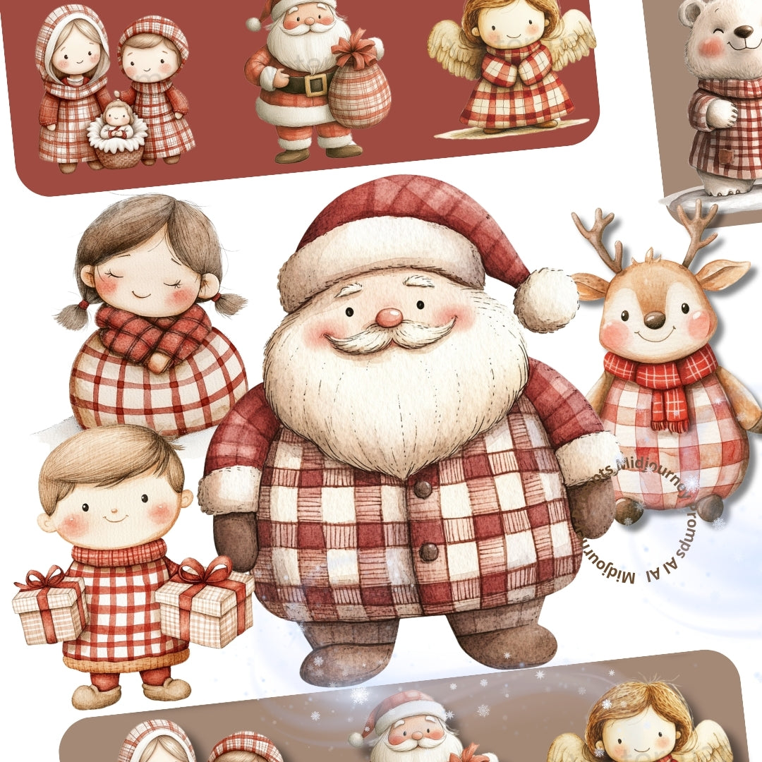 Midjourney Guide PDF For Hand Drawn Cute Christmas Characters