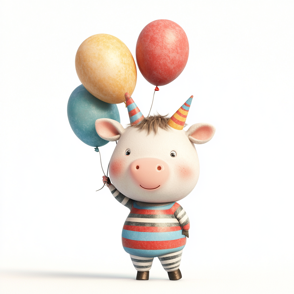 pig Midjourney Guide PDF For 3D Animals Cute Birthday Animals