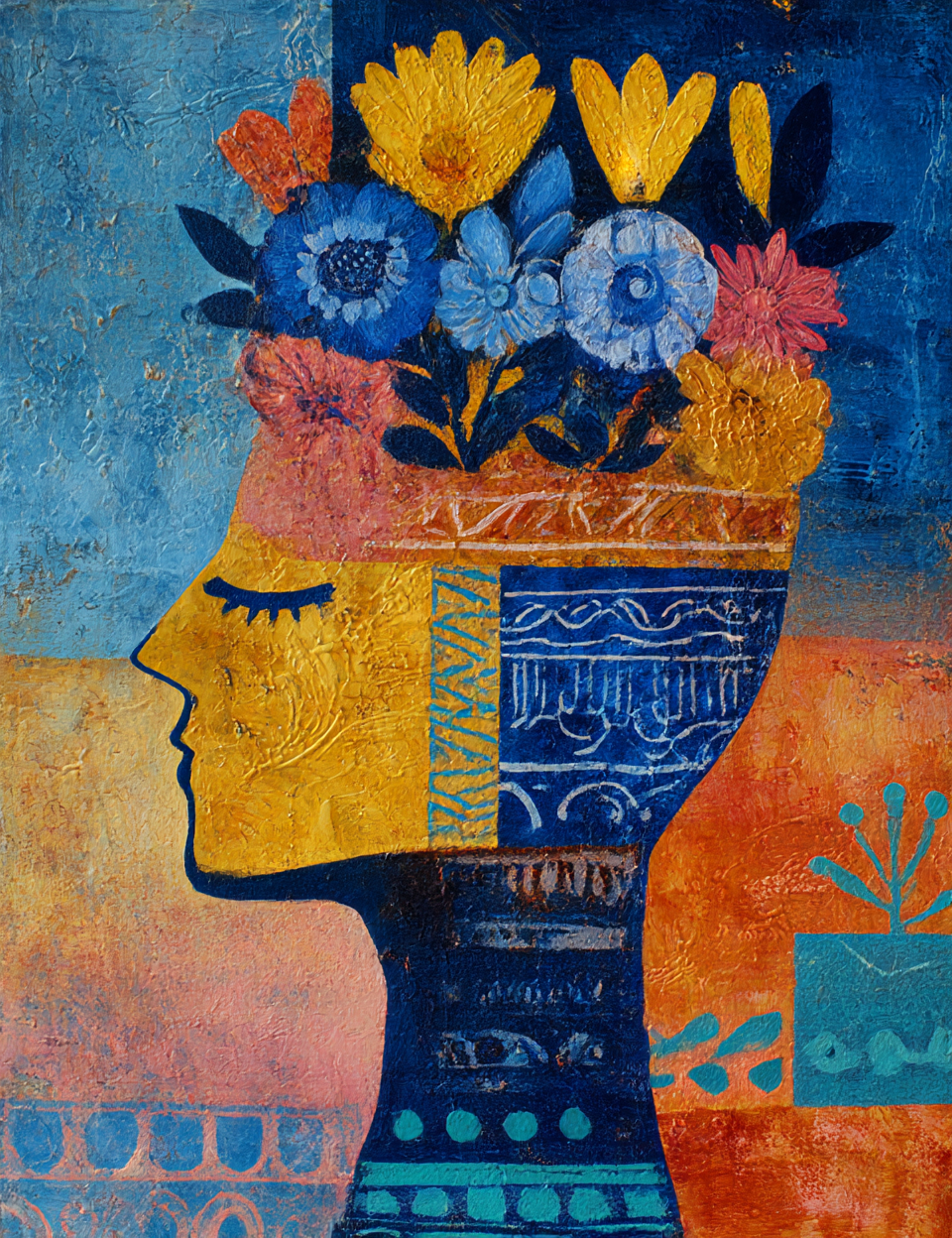 Midjourney V 7 Prompts for Acrylic Folk Ephemera Collection Kit