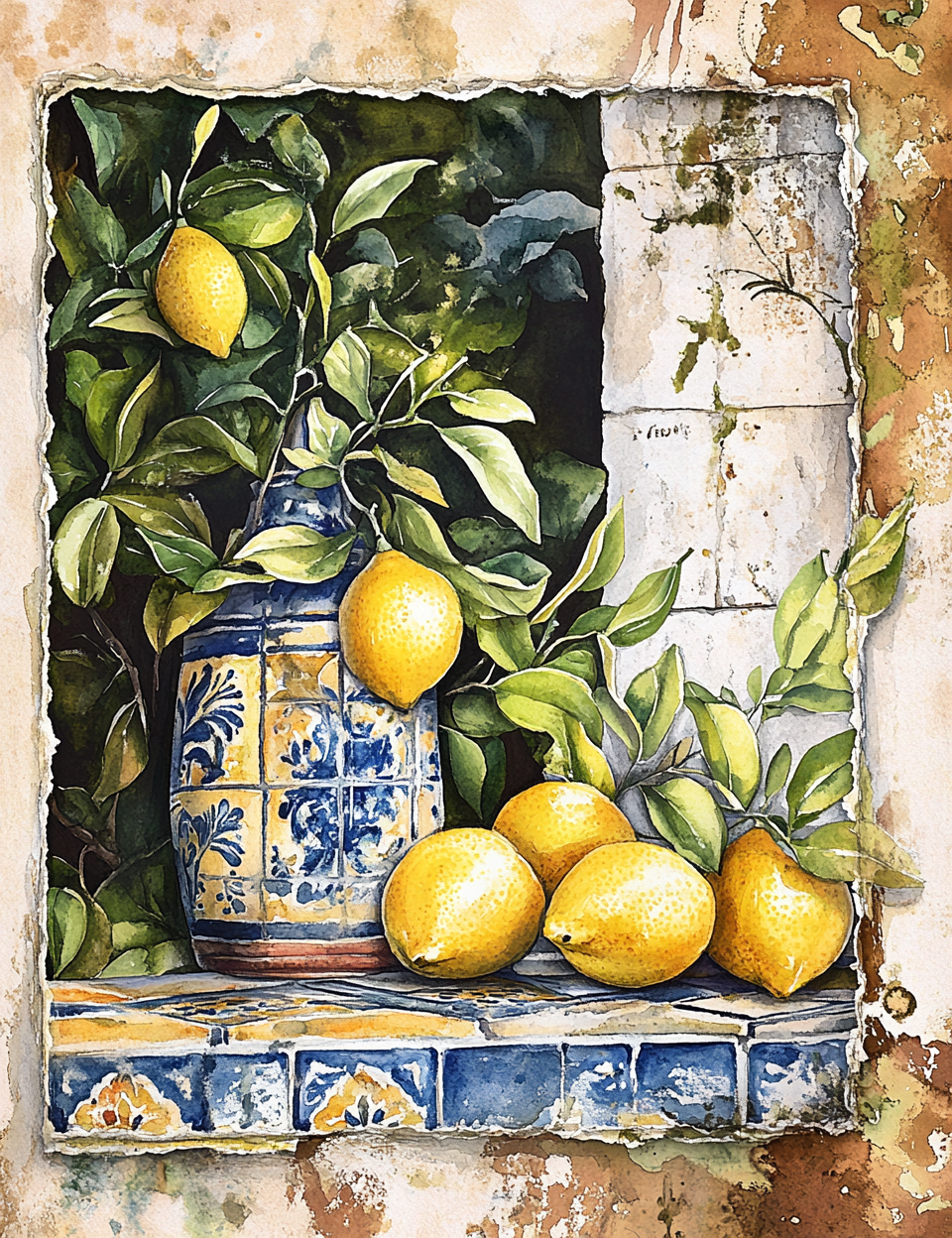 Midjourney V 6.1 Prompts for Amalfi Coast Escape Journal Pages
