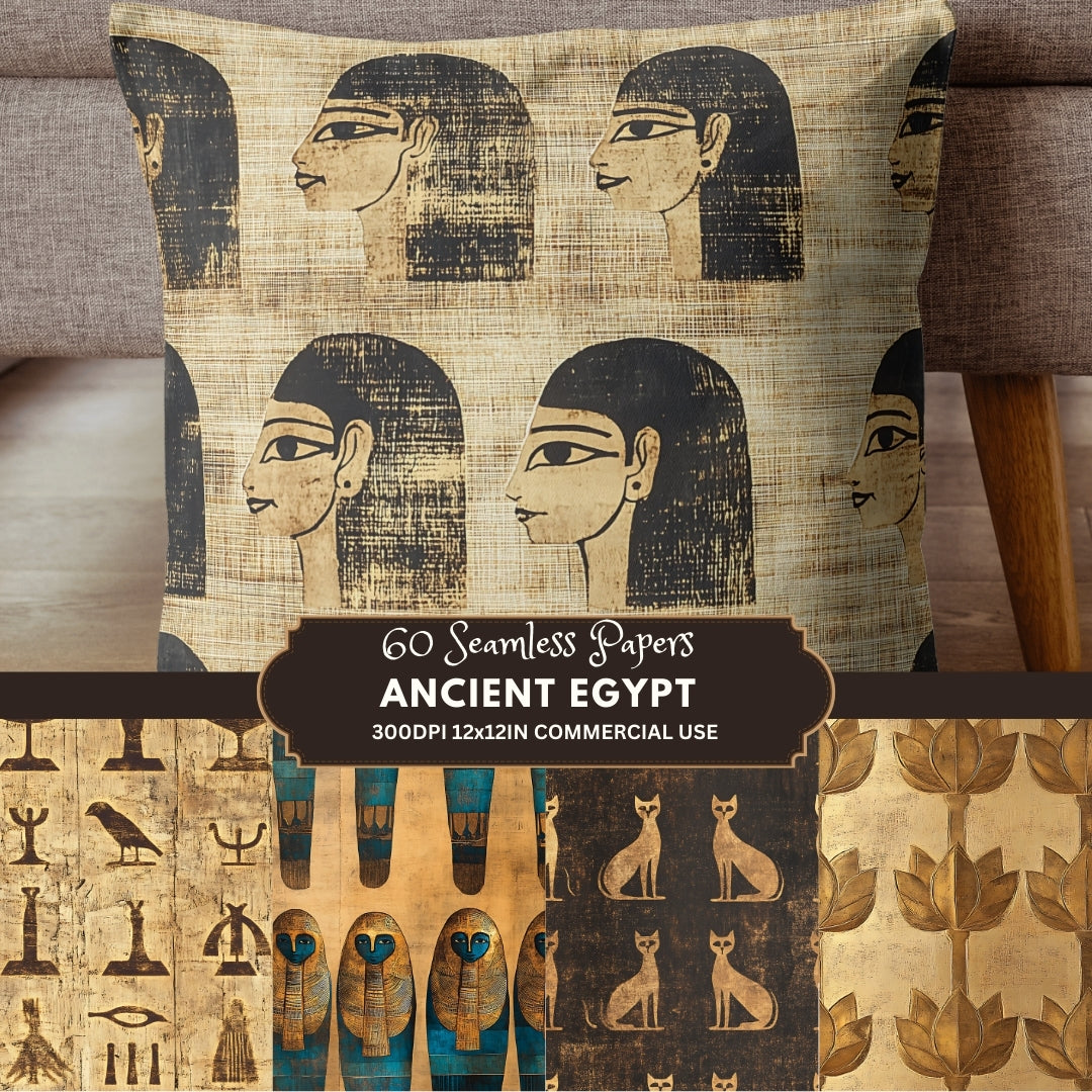 60 Ancient Egypt Seamless Digital Papers