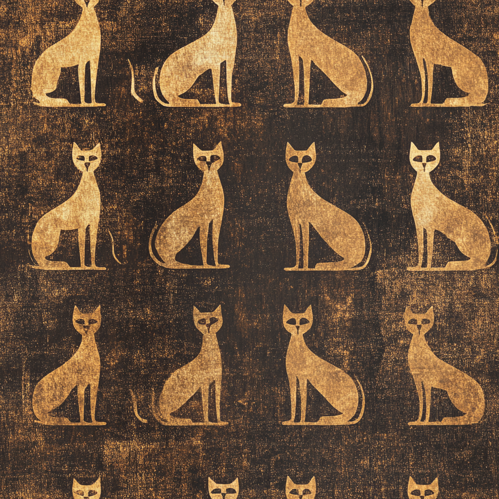 cats Midjourney Prompts For Ancient Egypt Seamless Digital Papers
