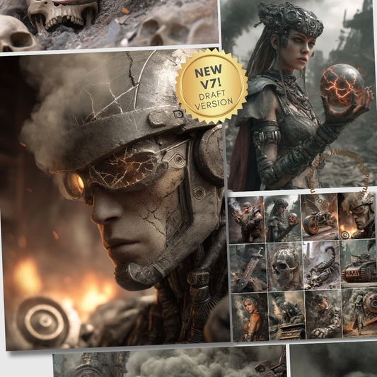 Midjourney V 7 Prompts for Apocalyptic Dieselpunk Judgment Day