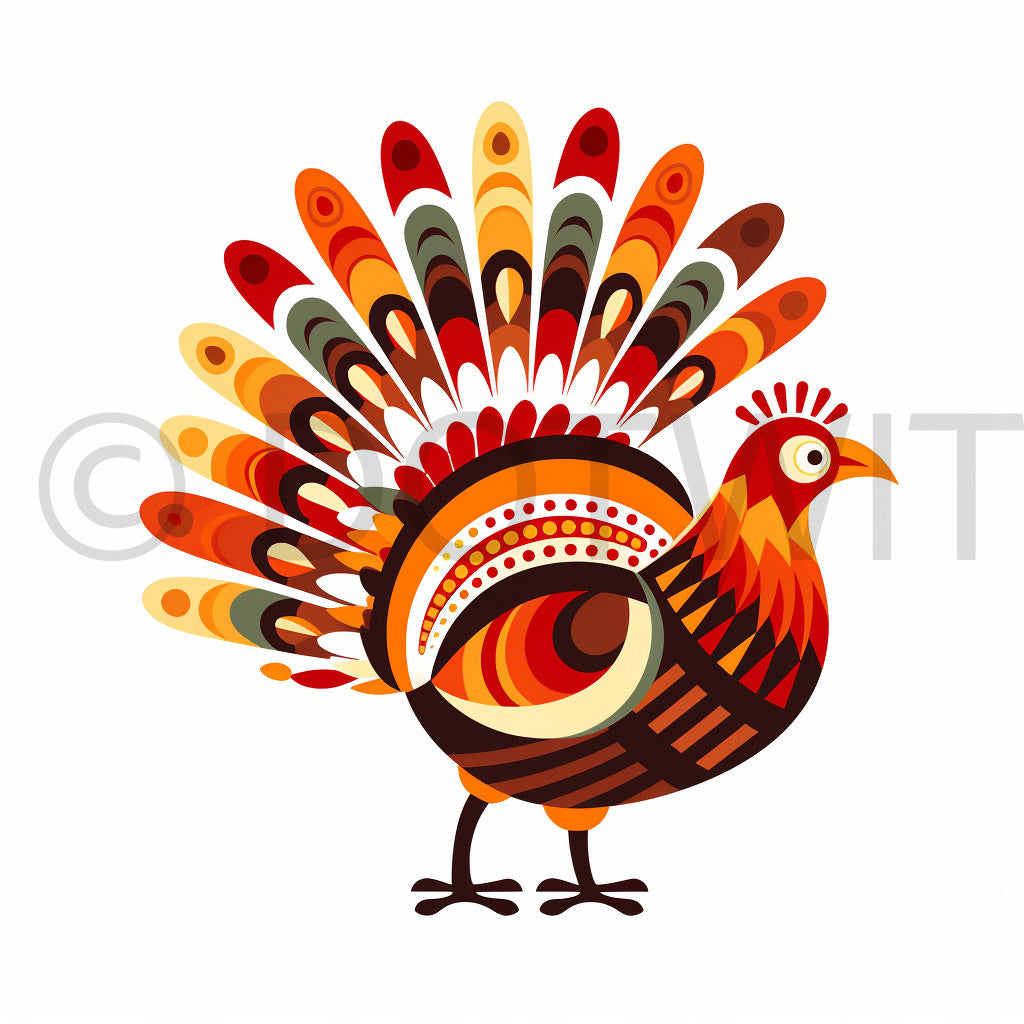 a thanksgiving turkey icon Autumn Icons Fall Clipart Autumn Digital Art and Midjourney Prompt
