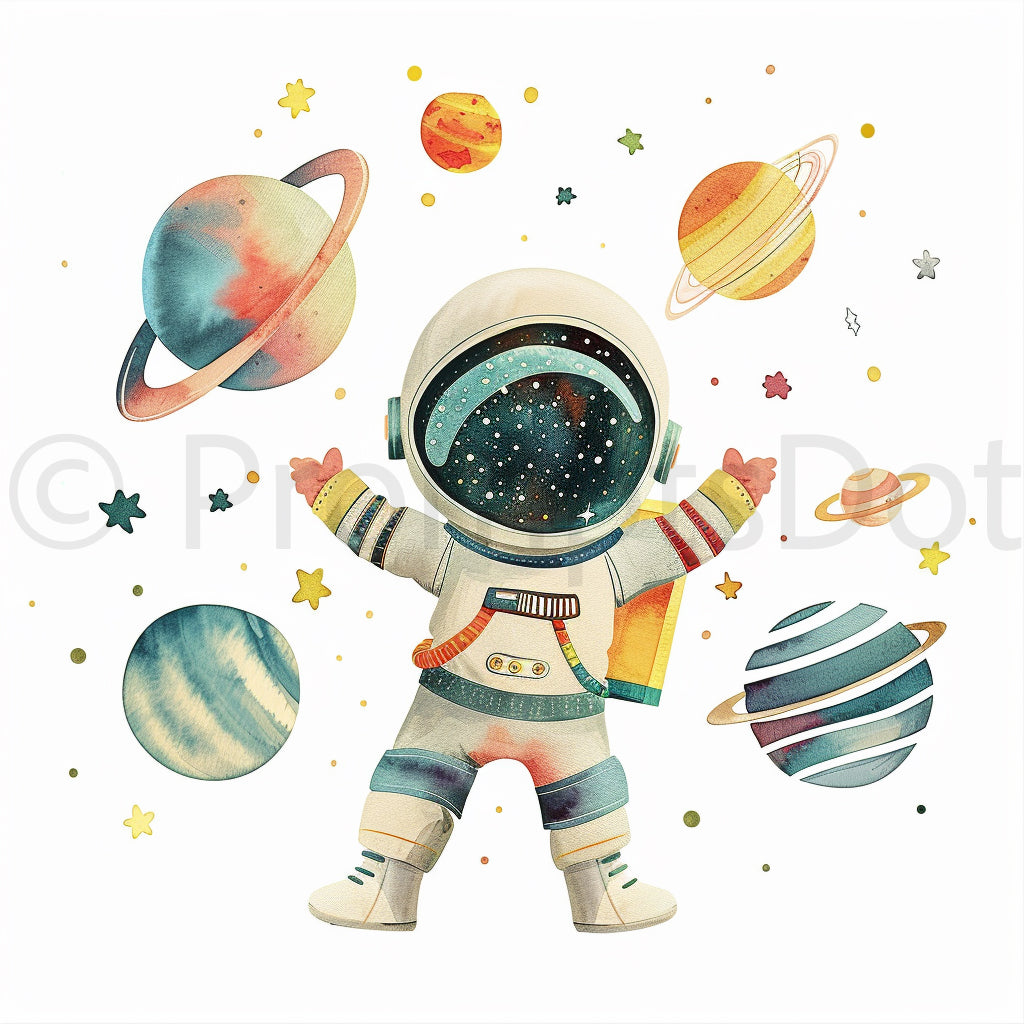 an astronaut in space Birthday Astronaut Space Clipart