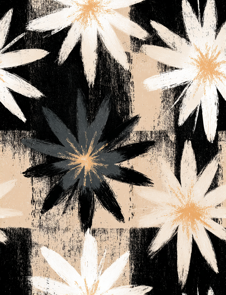 Midjourney V 7 Prompts for Black Charcoal Modern Seamless Patterns