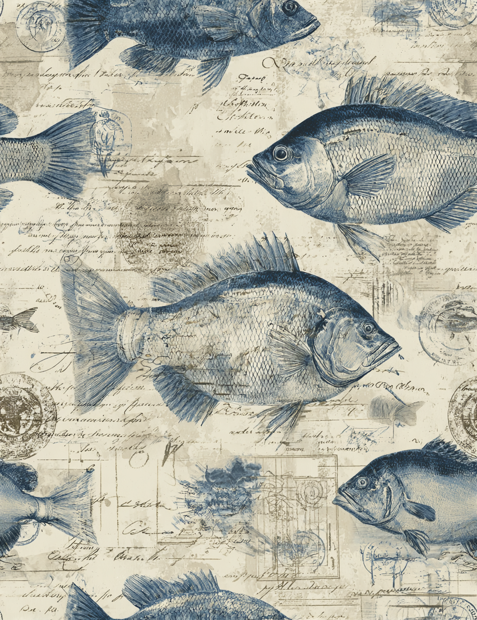 Midjourney V 7 Prompts for Blue Tile Seamless Pastel Patterns