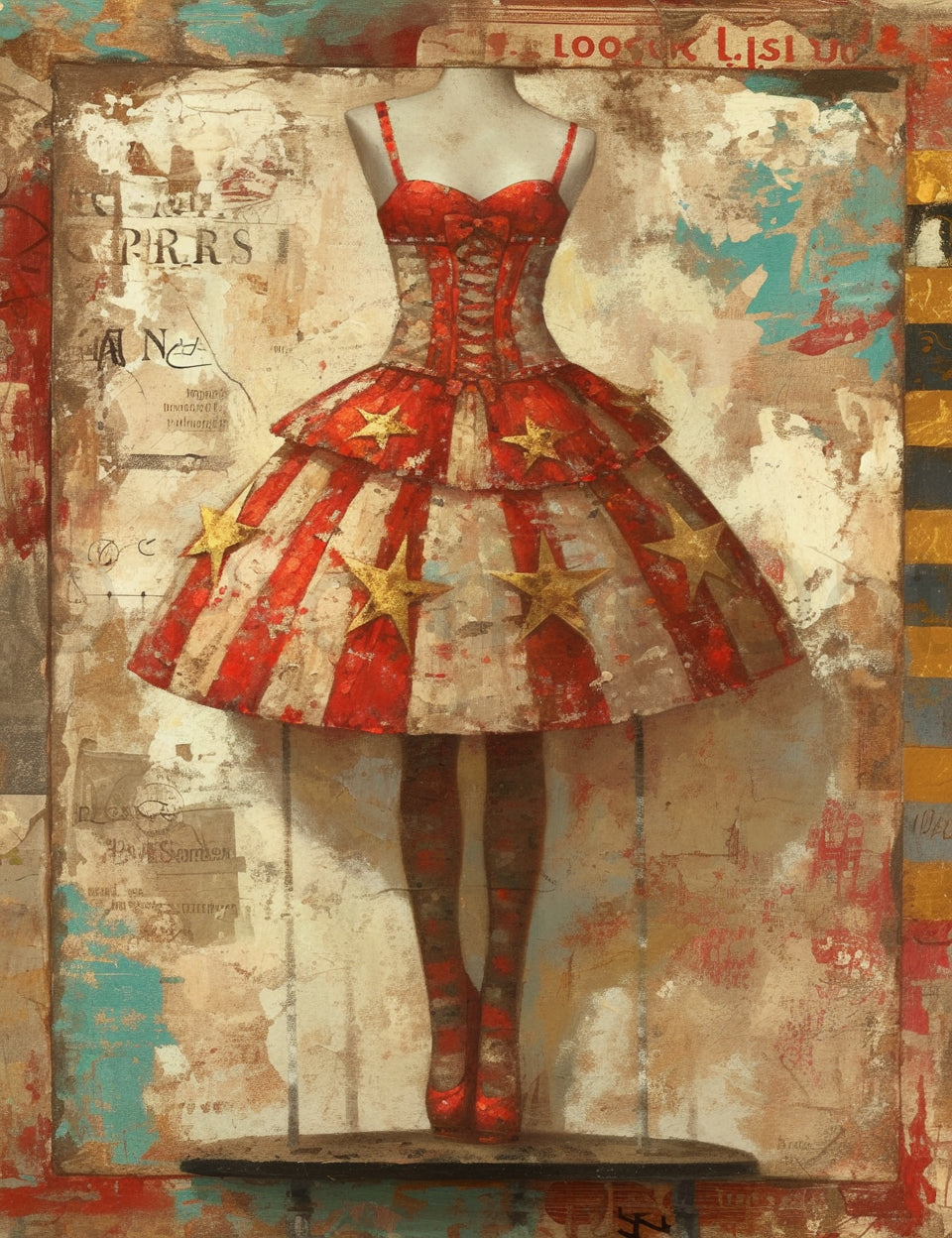 dress Midjourney Prompts For Carnival Circus Junk Digital Papers