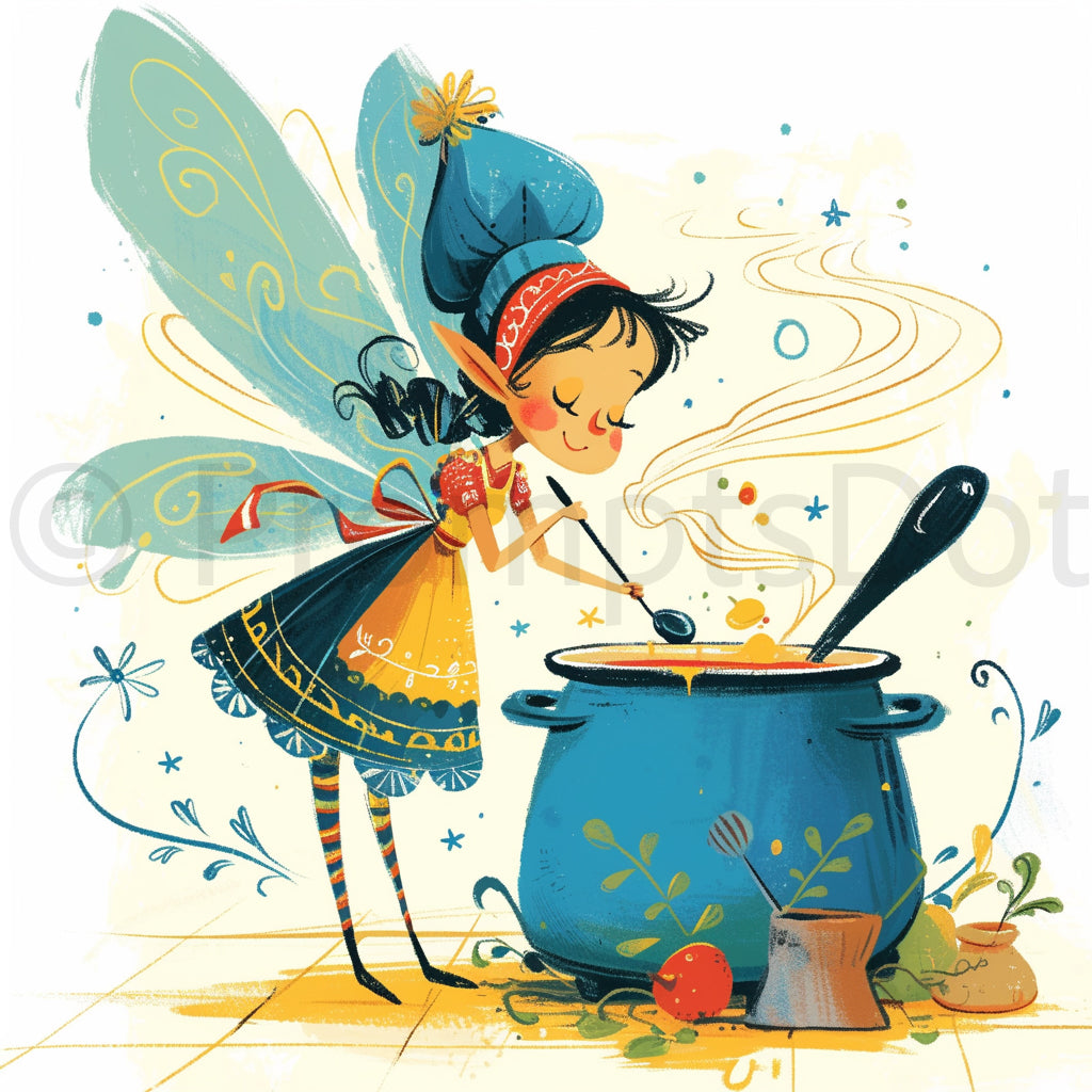 fairy cooking Whimsical Childrens Book Characters