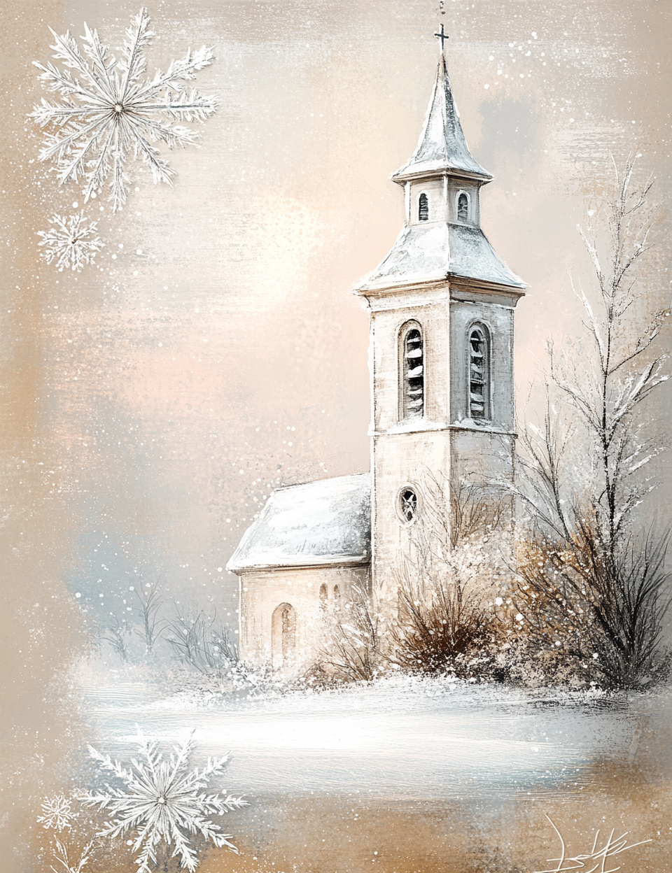 Midjourney V 6.1 Prompts for DUAL Winter Christening Faith Silver Kit