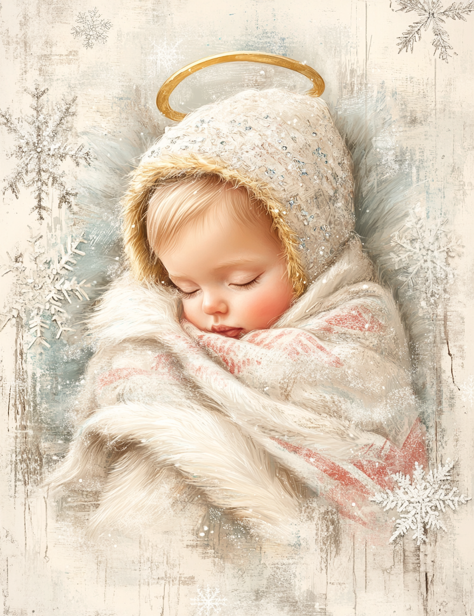 Midjourney V 6.1 Prompts for DUAL Winter Christening Faith Silver Kit