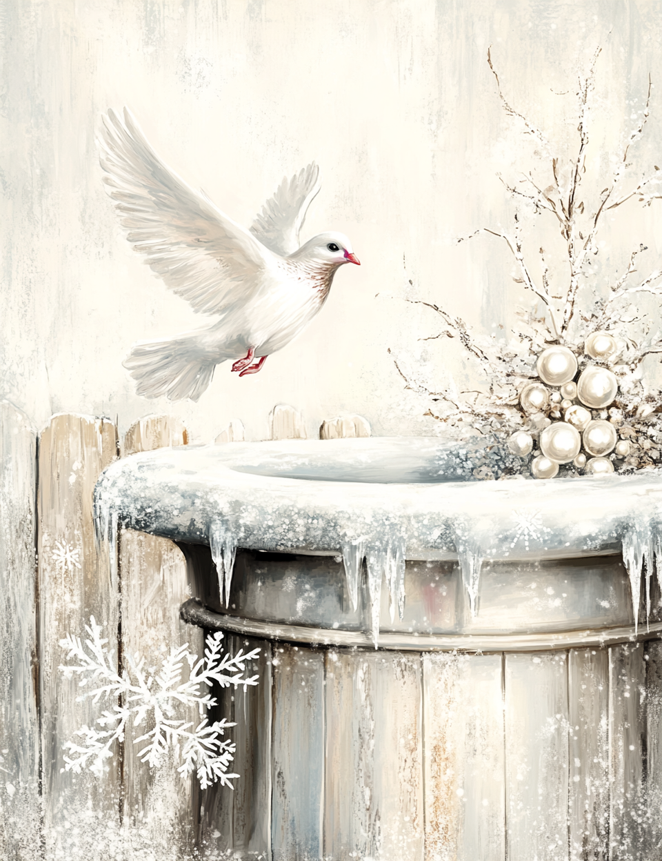 Midjourney V 6.1 Prompts for DUAL Winter Christening Faith Silver Kit