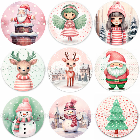 Christmas Stickers Cute Holiday Ornaments Midjourney Prompt