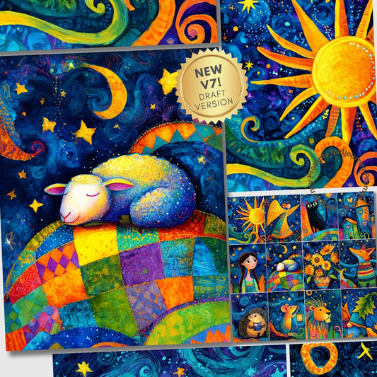 Midjourney V7 Prompts for Colorful Children Book Cute Art for Kids