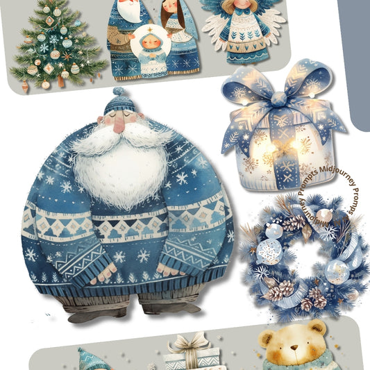 Coquette Christmas Clipart Midjourney Prompts