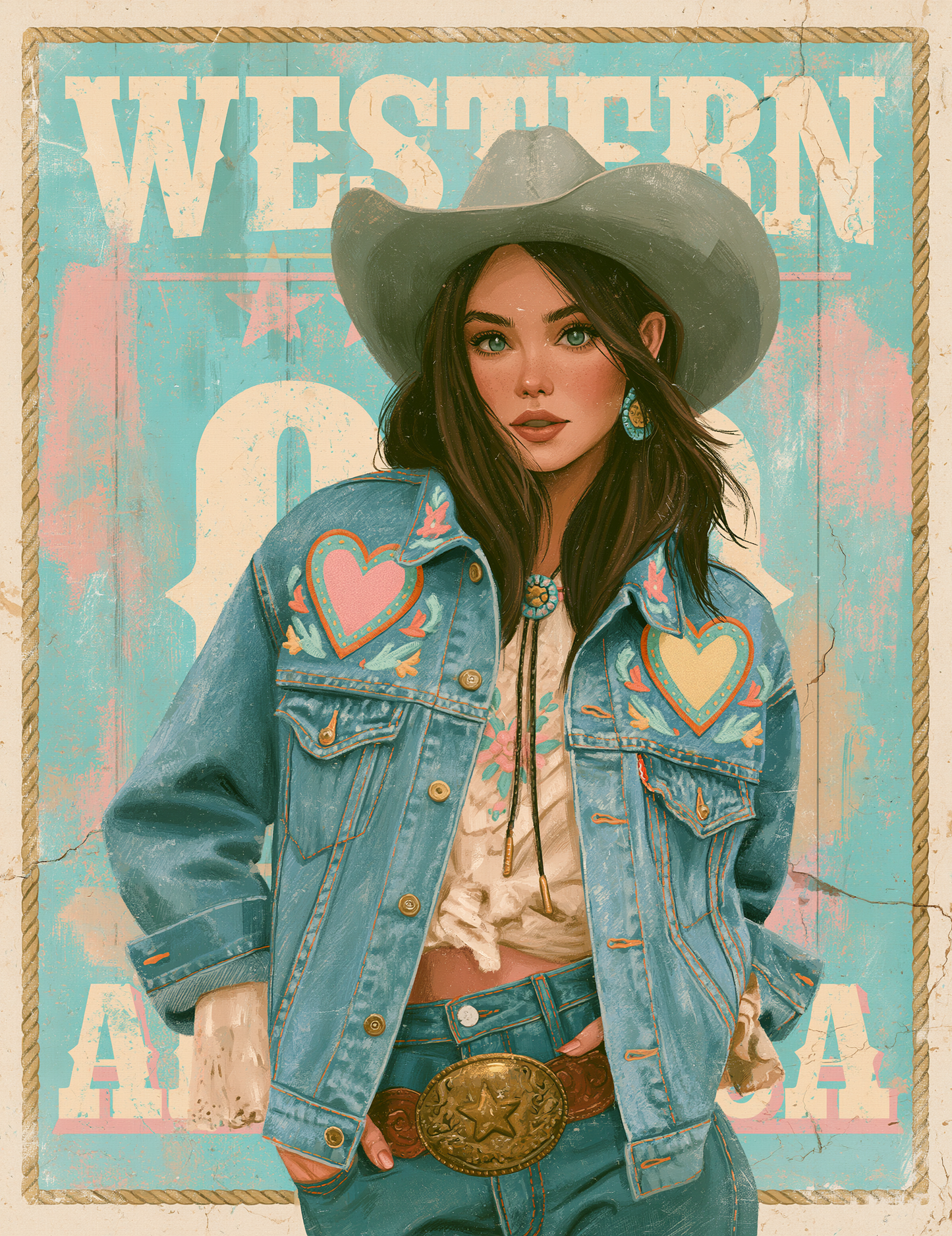 Midjourney V 8.1 Prompts for Cowgirl Coquette Journal Pages