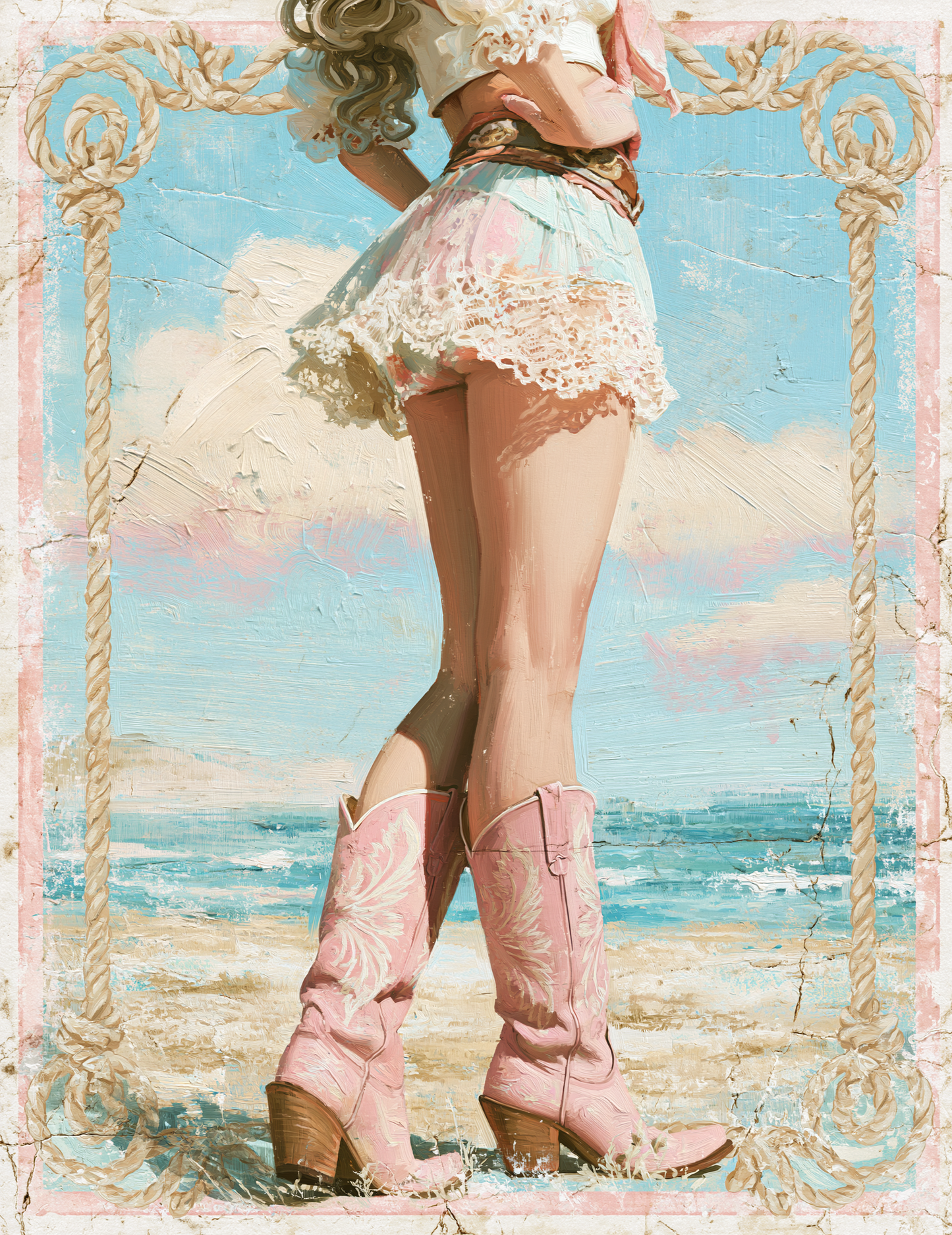 Midjourney V 8.1 Prompts for Cowgirl Coquette Journal Pages