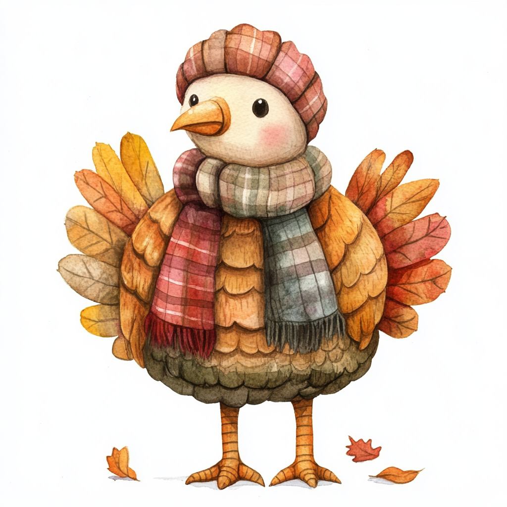 turkey autumn clipart cute minimalist