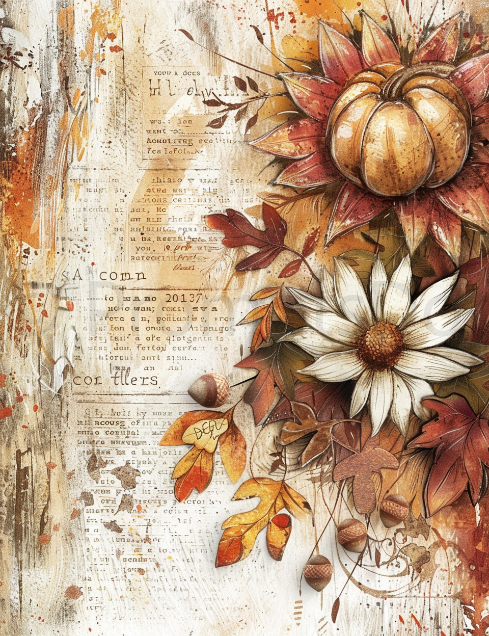 Midjourney Prompts For Cozy Autumn Scrapbooking Papers