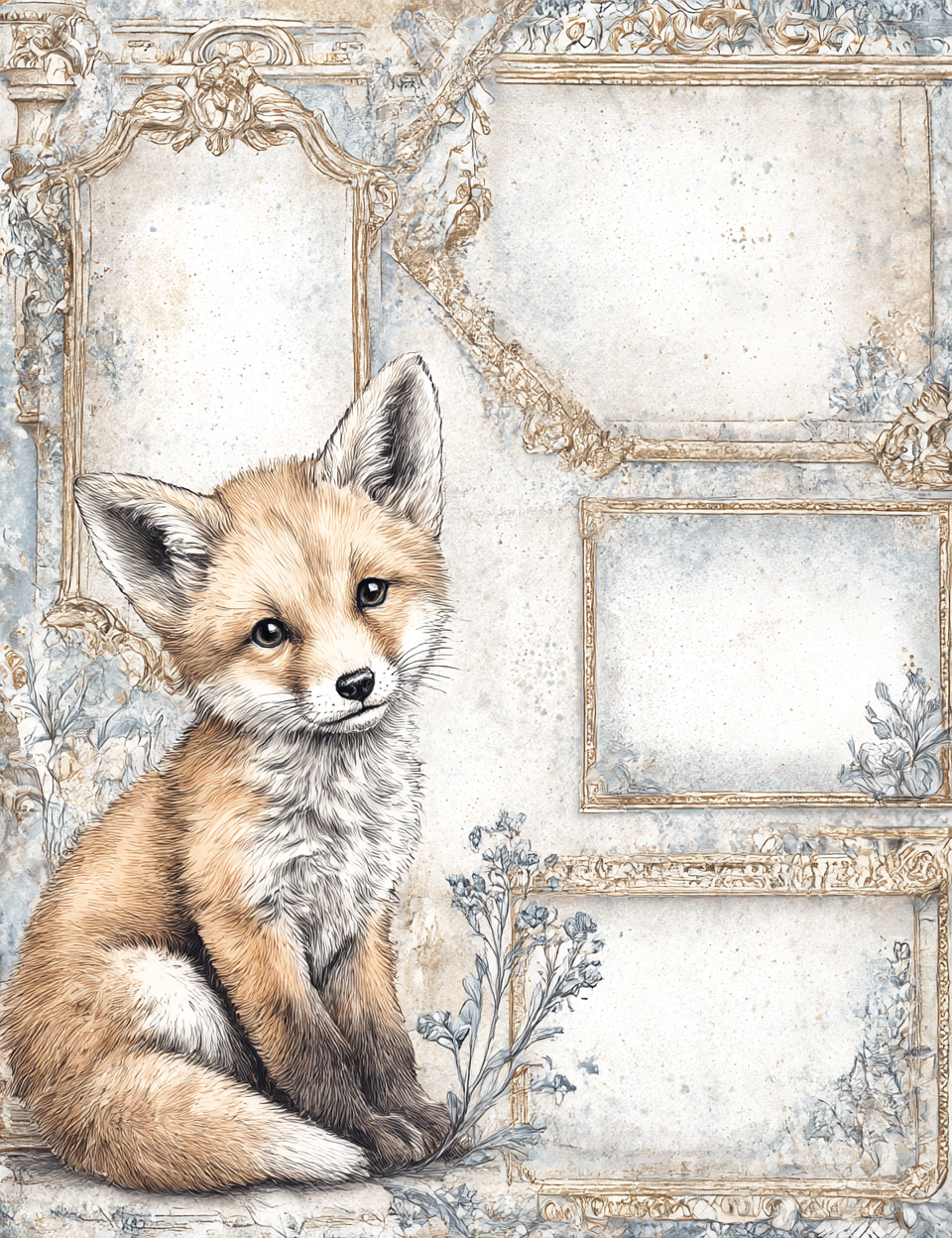 Midjourney V 7 Prompts for Cute Animal Tag Journal Pages
