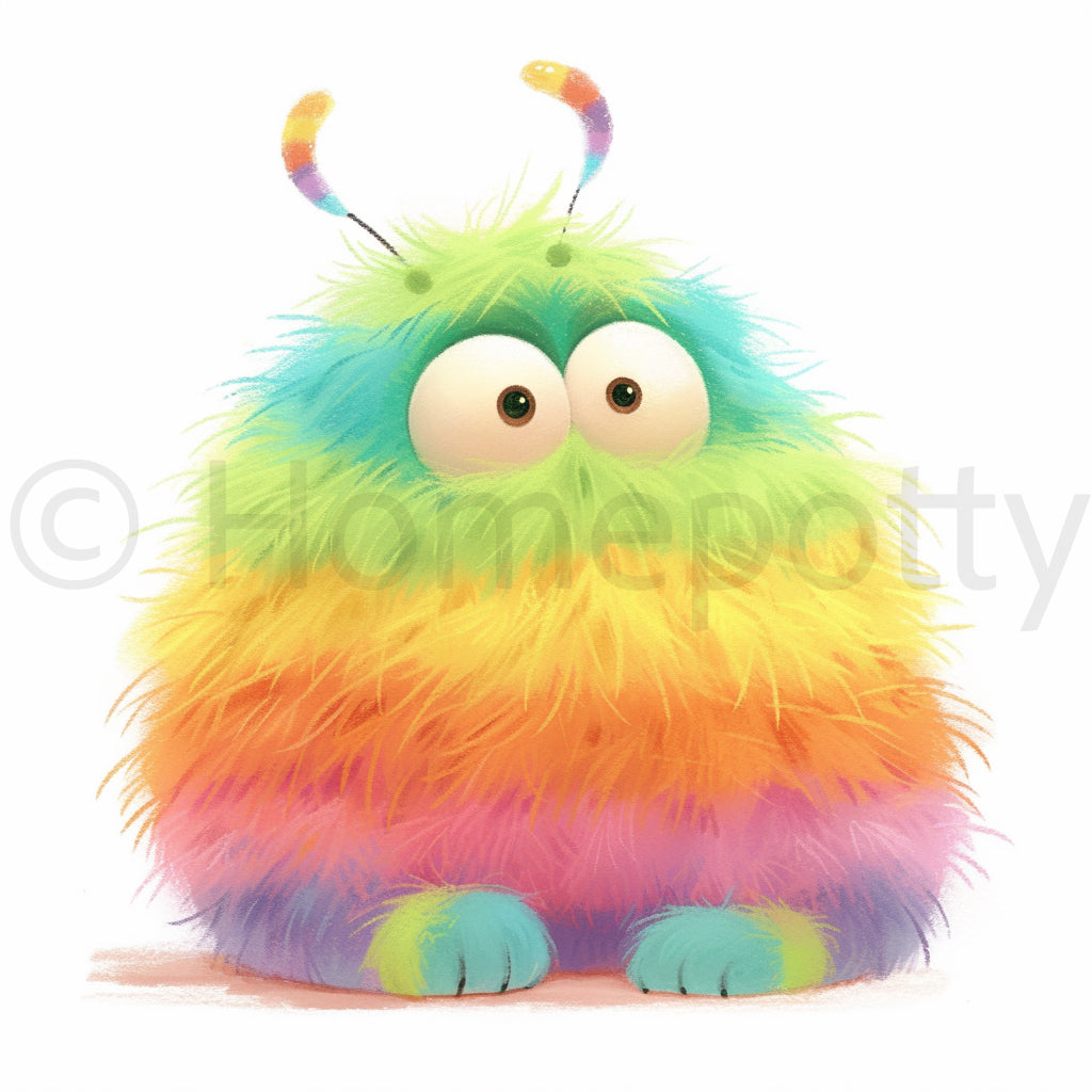 fluffy monster Happy Birthday Clipart Midjourney Prompts