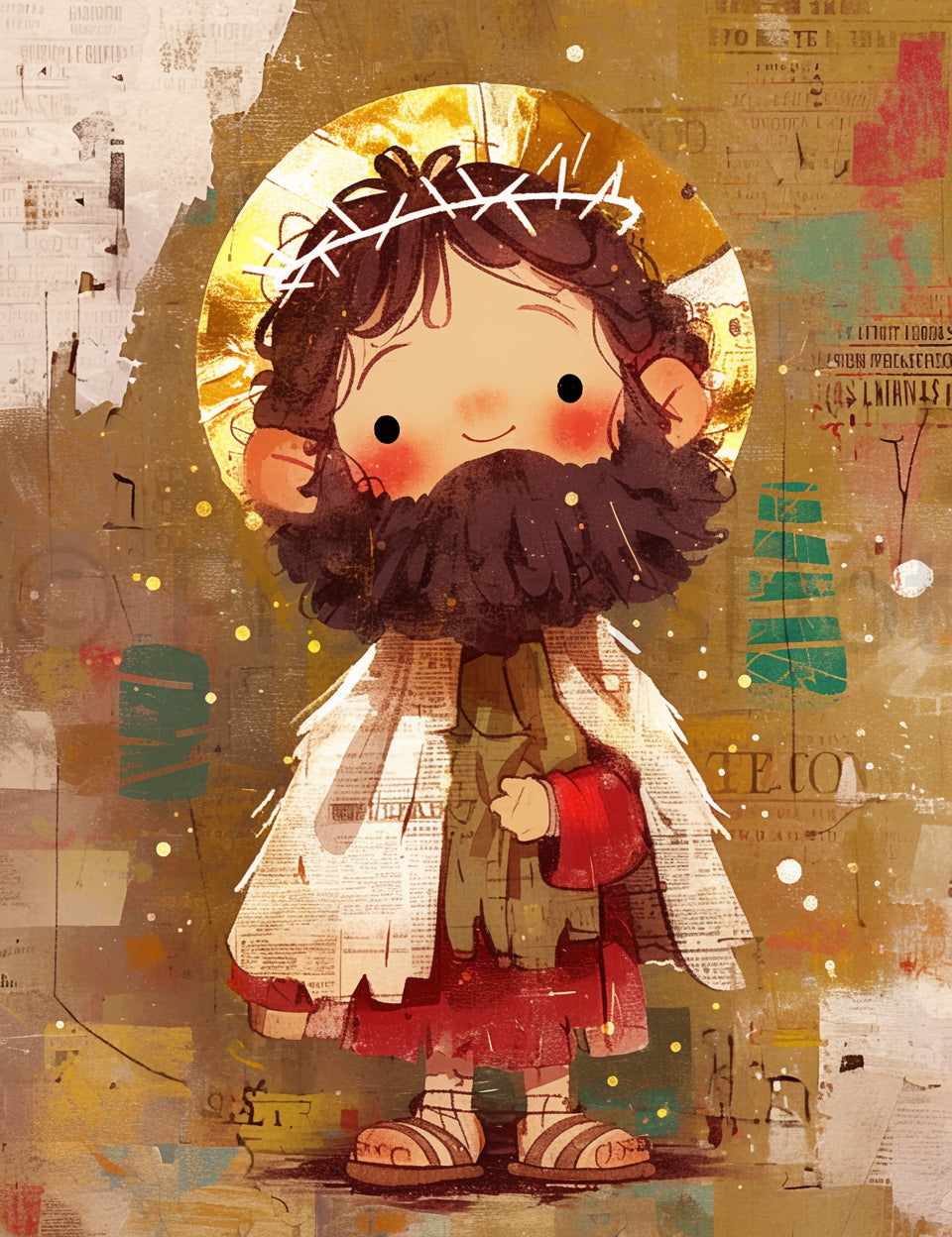 Jesus Midjourney Prompts For Cute Christmas Illustrations Posters