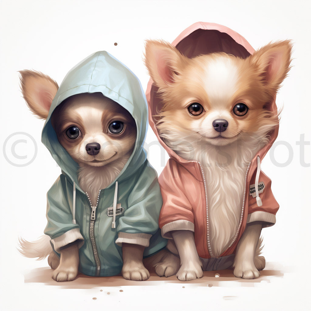 Midjourney Prompts Cute Dog Breeds Illustrations Of Dogs Chihuahuas