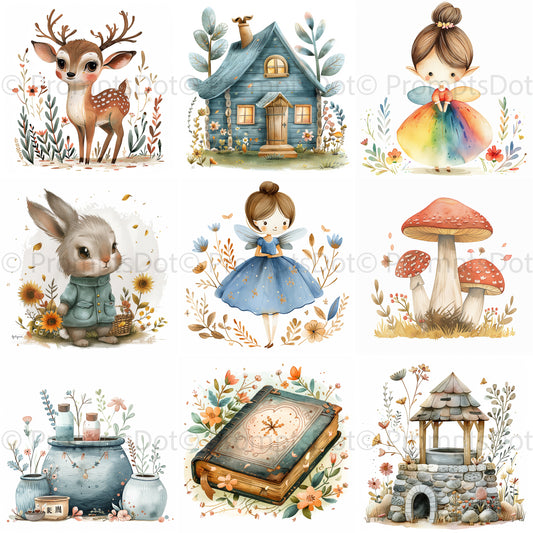 Midjourney Prompts For Cute Fairy Tale Cliparts