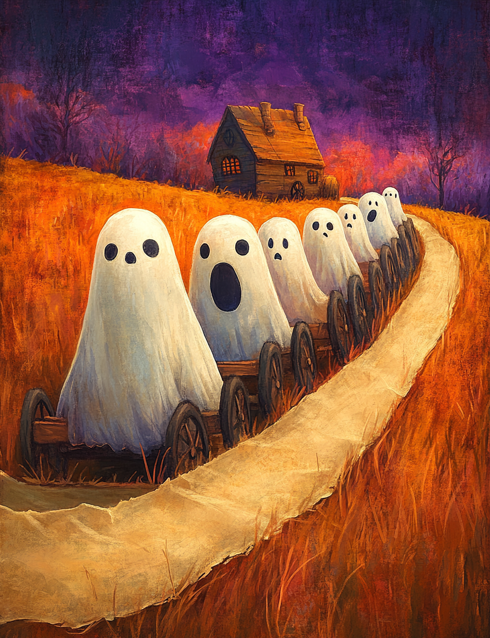 Midjourney Guide Prompts for Cute Halloween Cartoon Paintings