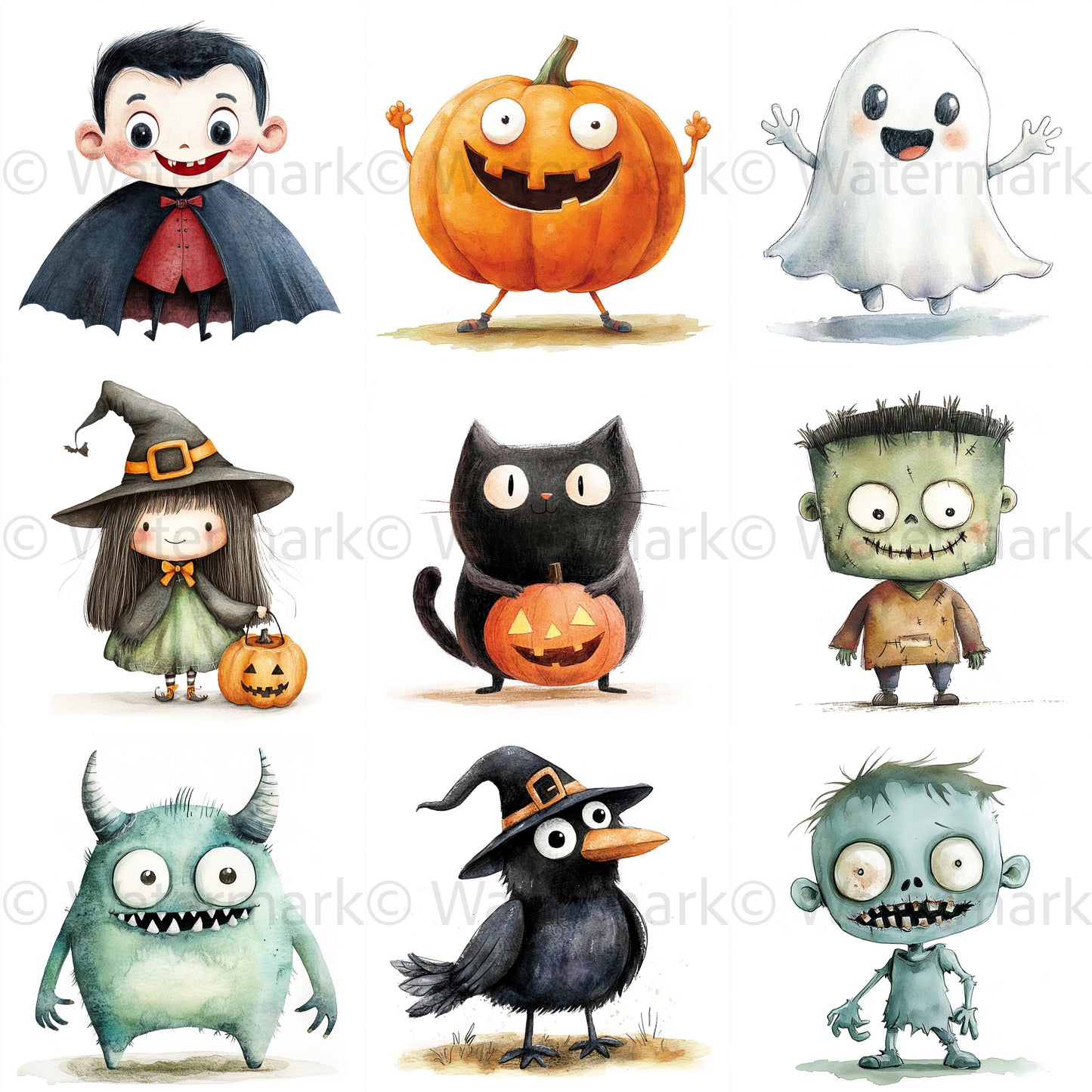 Midjourney Guide PDF For Cute Minimalist Halloween Characters