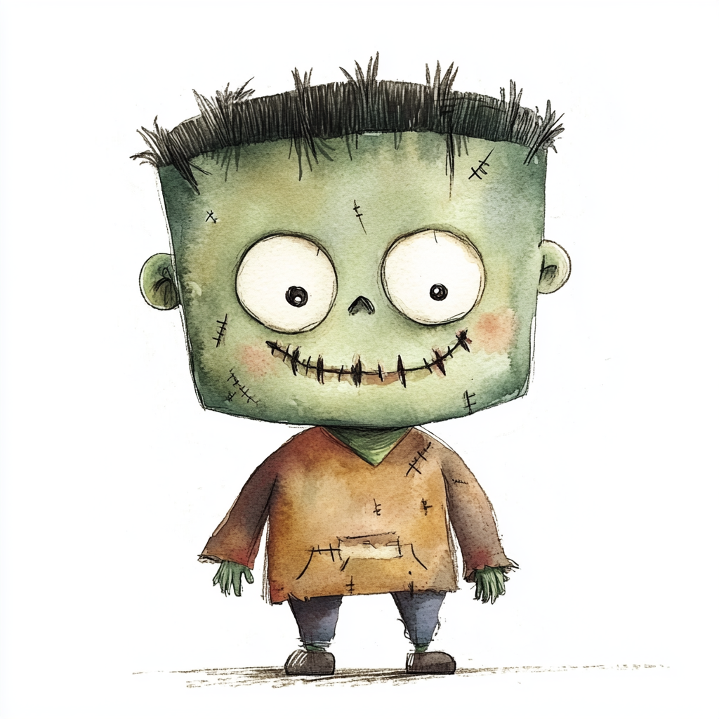 Frankenstein Midjourney Guide PDF For Cute Minimalist Halloween Characters