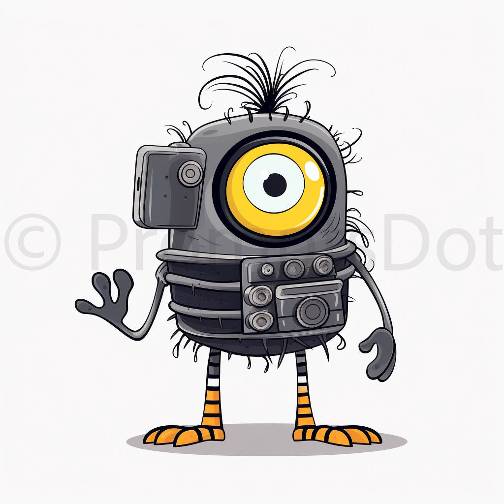 Midjourney Prompt Cute Monsters Children Book Illustrations Commercial Use a radio as a monster super cute