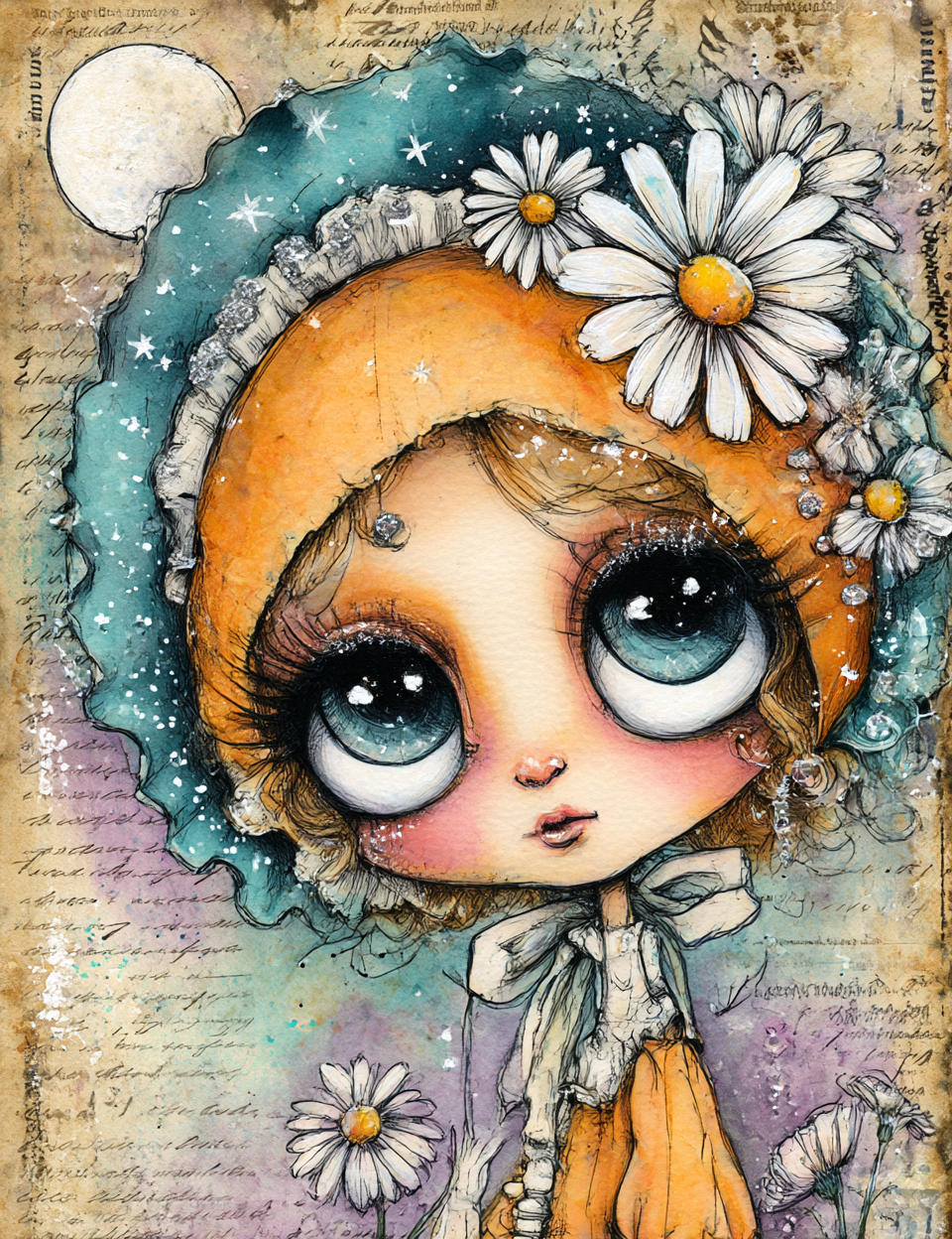 Midjourney V 7 Prompts for Cute Steampunk Junk Journal Art