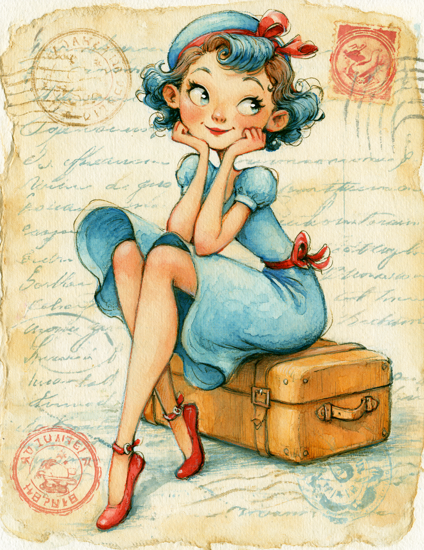 Midjourney V 8.1 Prompts for Cute Traveler Adventures Journal Pages