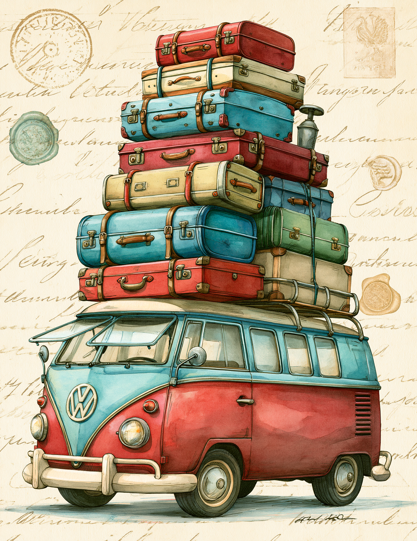 Midjourney V 8.1 Prompts for Cute Traveler Adventures Journal Pages