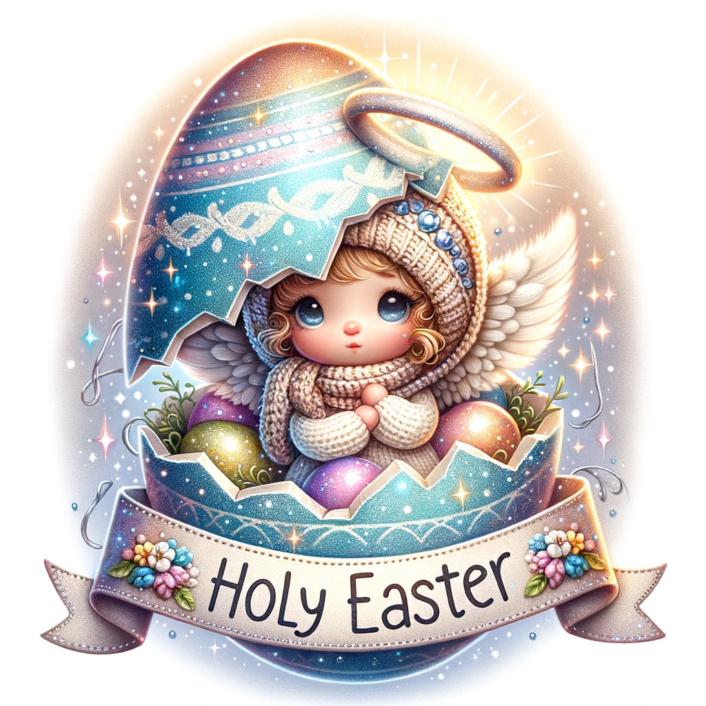 Holy easter DALLE3 DALLE Prompt For Egg Easter Illustrations With Text