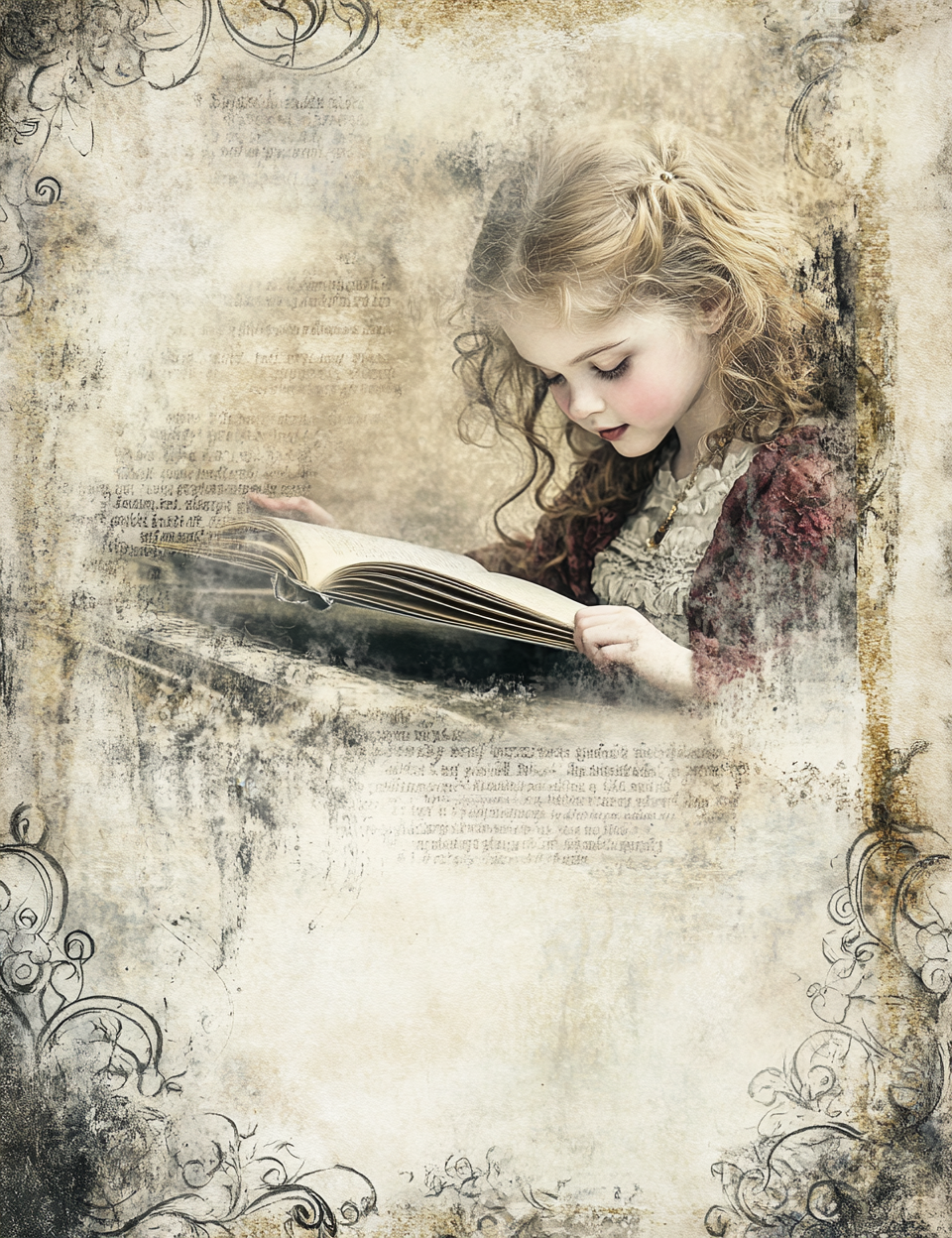 Midjourney V 6.1 Prompts for DUAL Antique Bookshelf and Readers