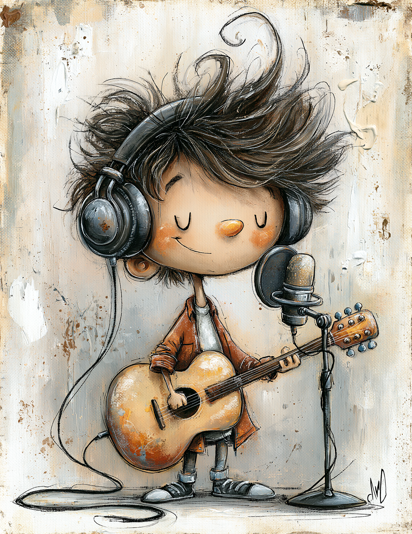 Midjourney V 8.1 Prompts for DUAL Boy the Musician Genius Pages