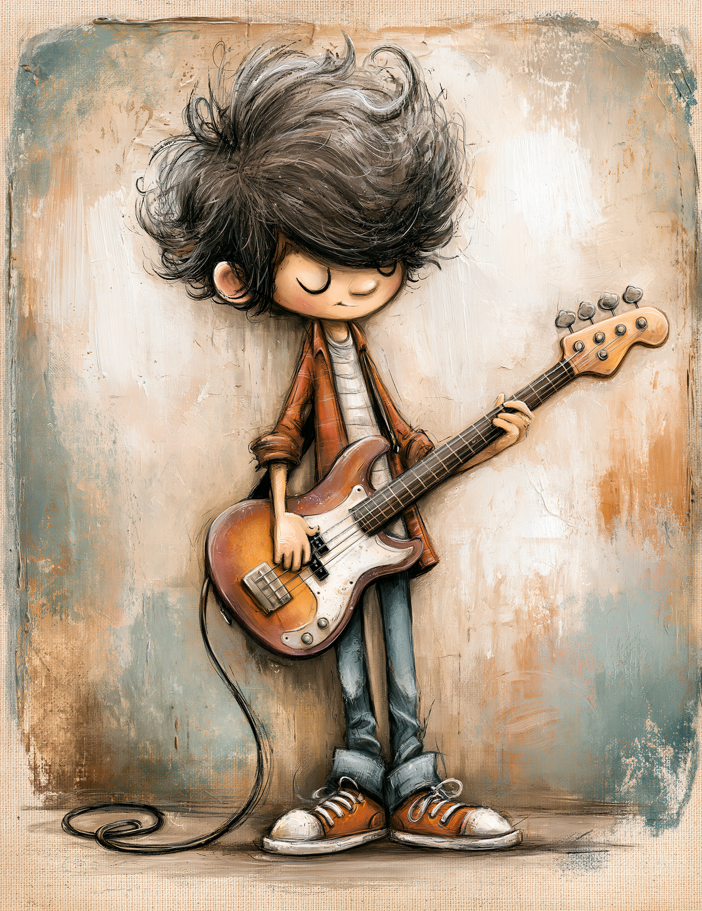Midjourney V 8.1 Prompts for DUAL Boy the Musician Genius Pages