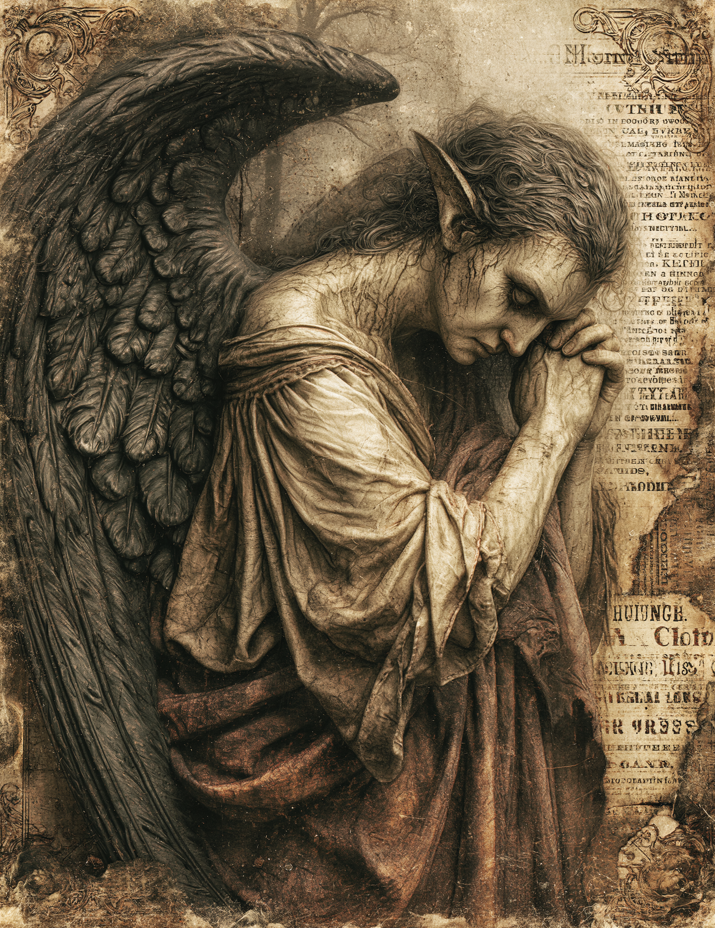 Midjourney V 8.1 Prompts for DUAL Cemetery Tales Digital Pages
