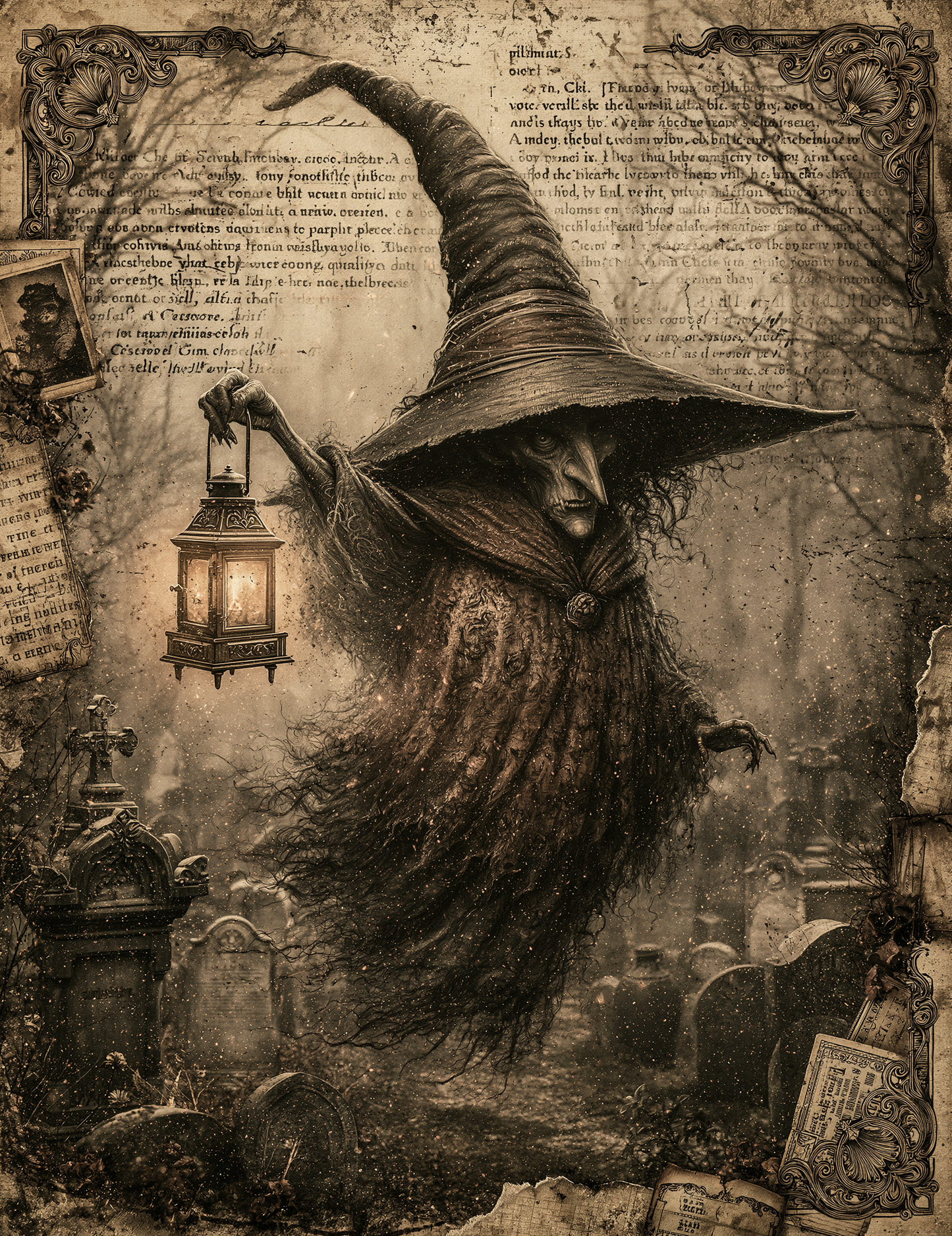 Midjourney V 8.1 Prompts for DUAL Cemetery Tales Digital Pages