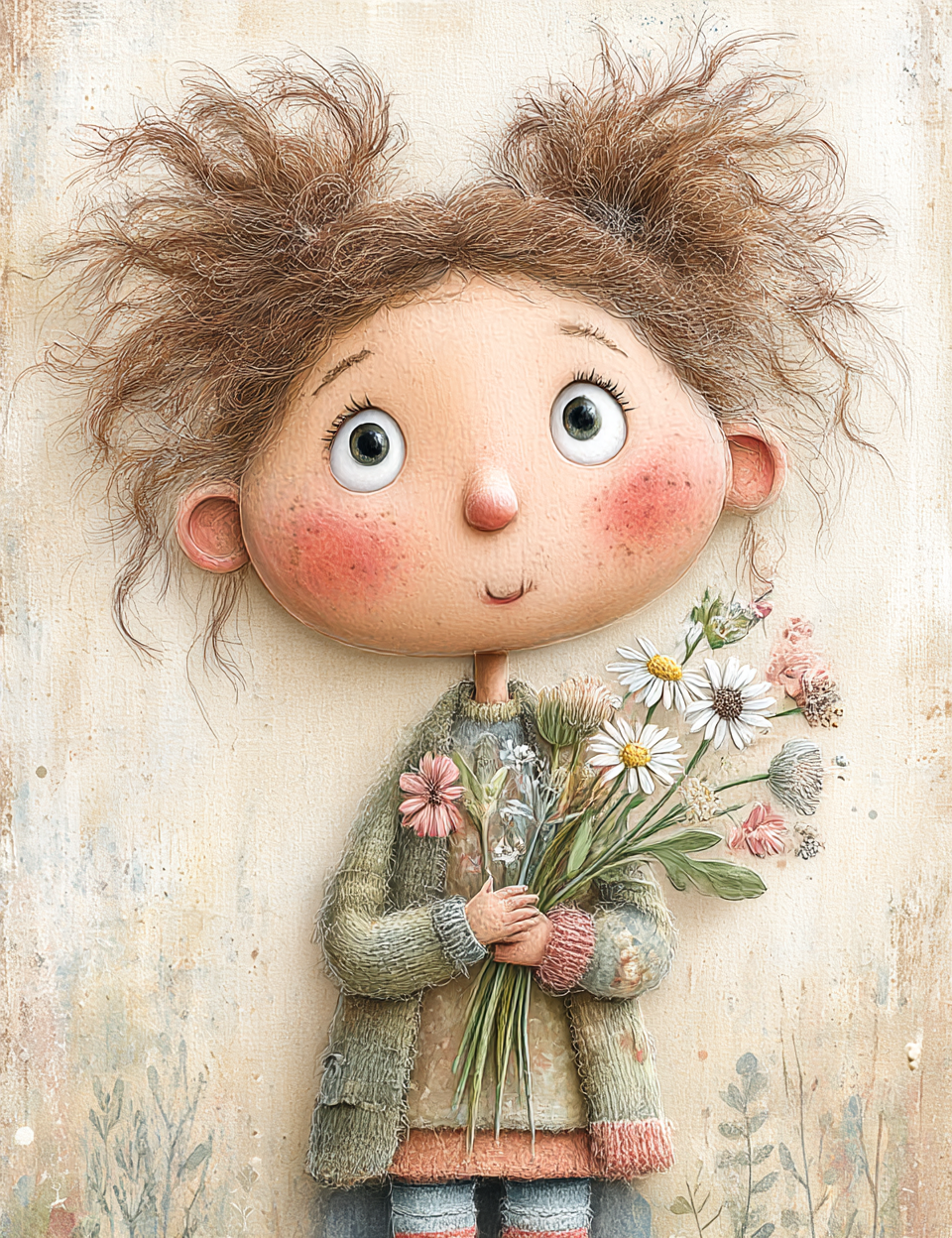 Midjourney V 7 Prompts for DUAL Clay Magic Grass and Meadow