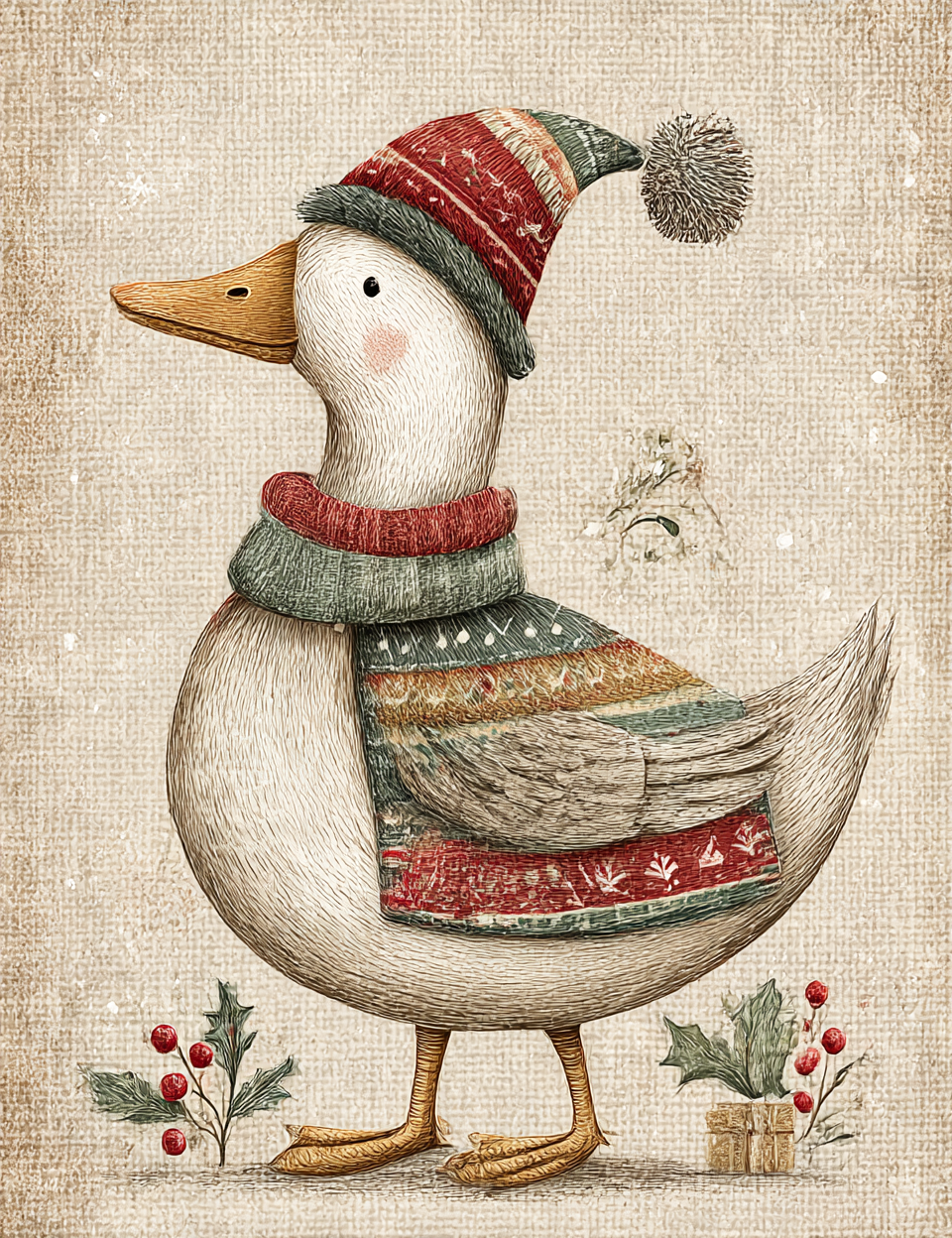 Midjourney V 7 Prompts for DUAL Cozy Wood Christmas Pages