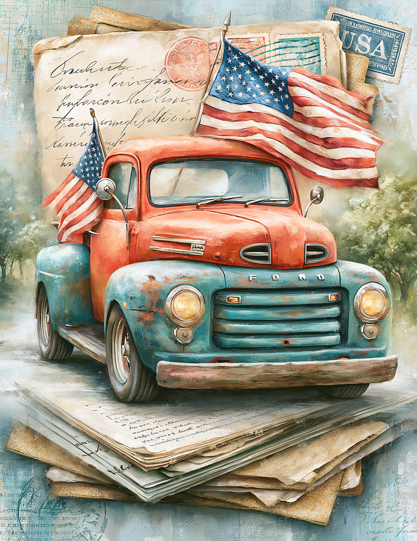 Midjourney V 8.1 Prompts for DUAL Cute Independence Day Pages
