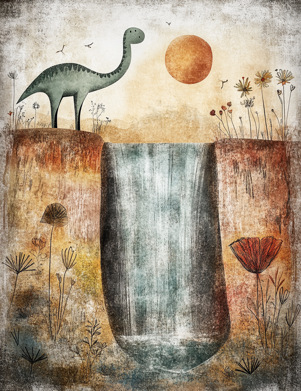 Midjourney V 6.1 Prompts for DUAL Dino Prehistoric World Journal Pages