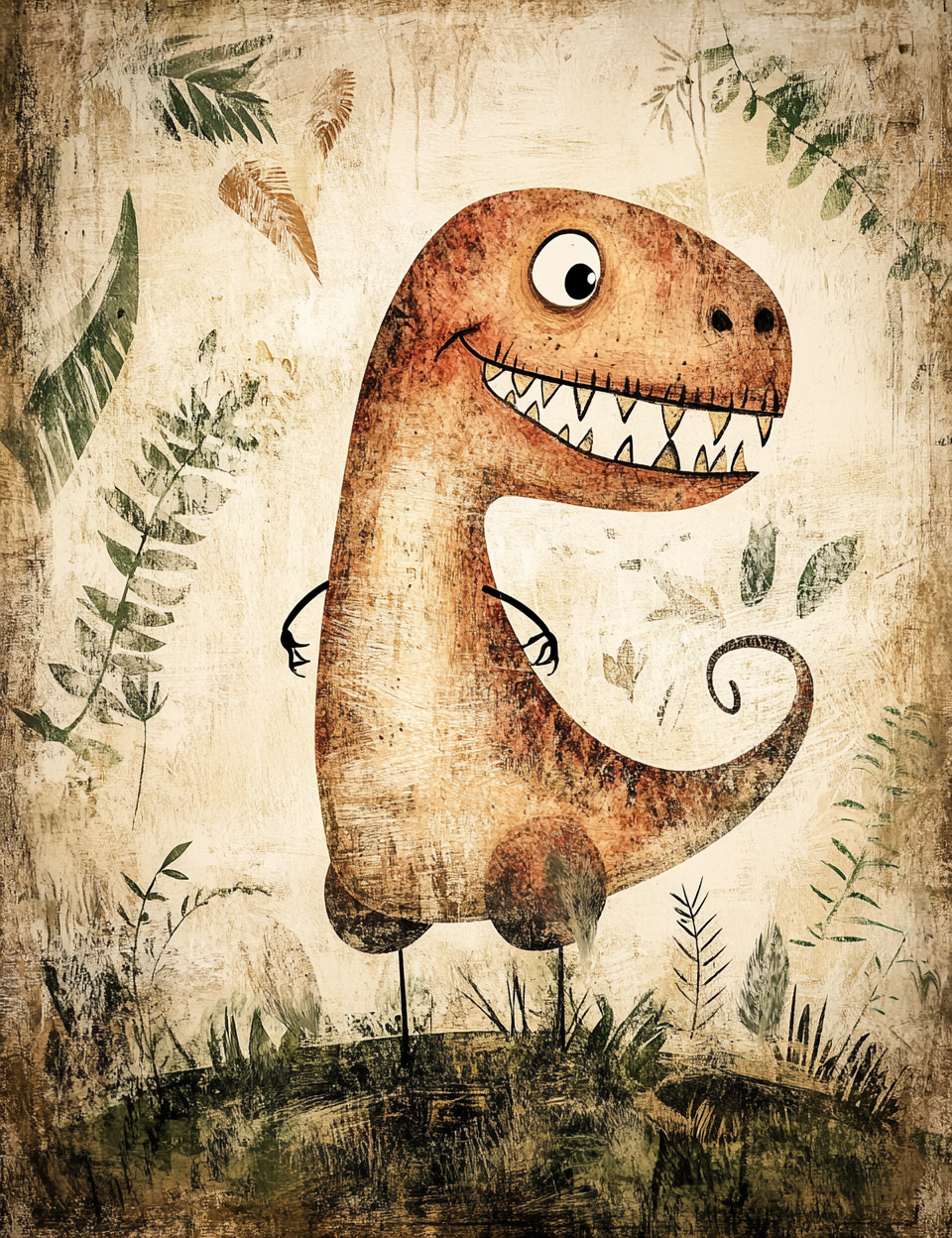 Midjourney V 6.1 Prompts for DUAL Dino Prehistoric World Journal Pages